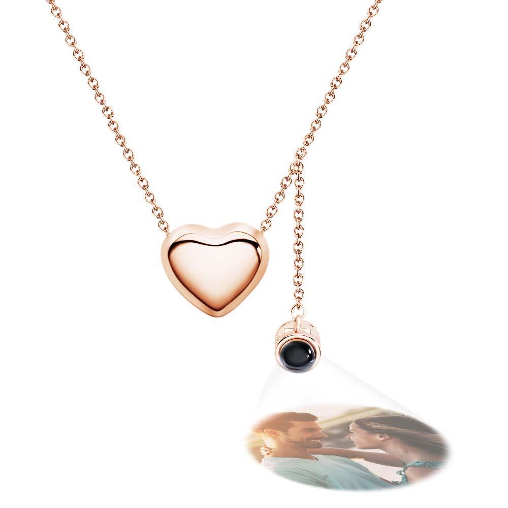 Collana Con Proiezione Personalizzata, Ciondolo A Forma Di Cuore, Regalo Di Moda Per Lei - soufeelit