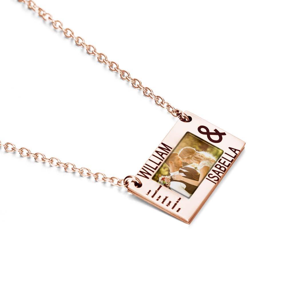 Collana Personalizzata Con Parole E Foto Intagliate. Regalo Romantico Creativo Per La Collana Del Festival Di Famiglia Degli Amanti Di San Valentino - soufeelit