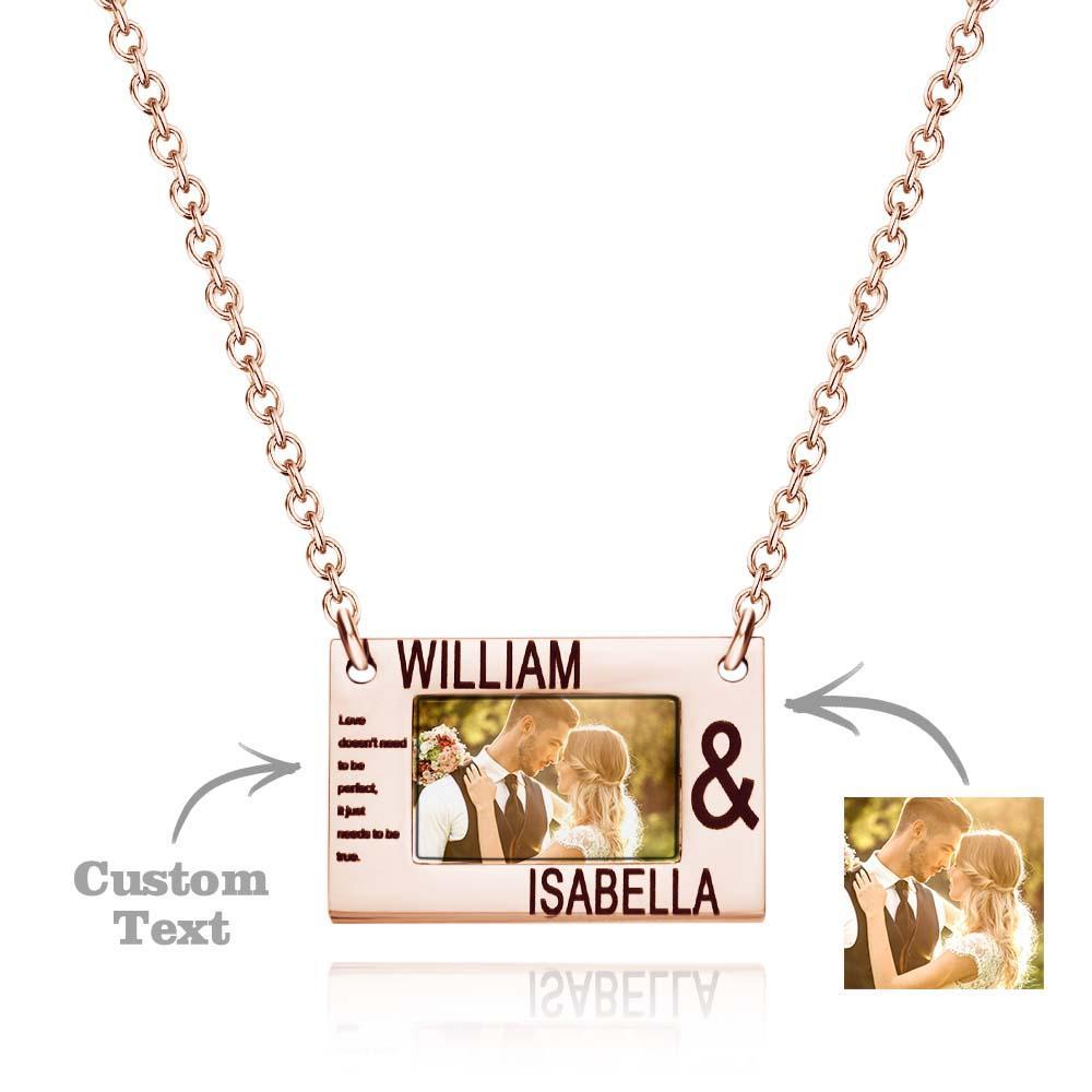 Collana Personalizzata Con Parole E Foto Intagliate. Regalo Romantico Creativo Per La Collana Del Festival Di Famiglia Degli Amanti Di San Valentino - soufeelit