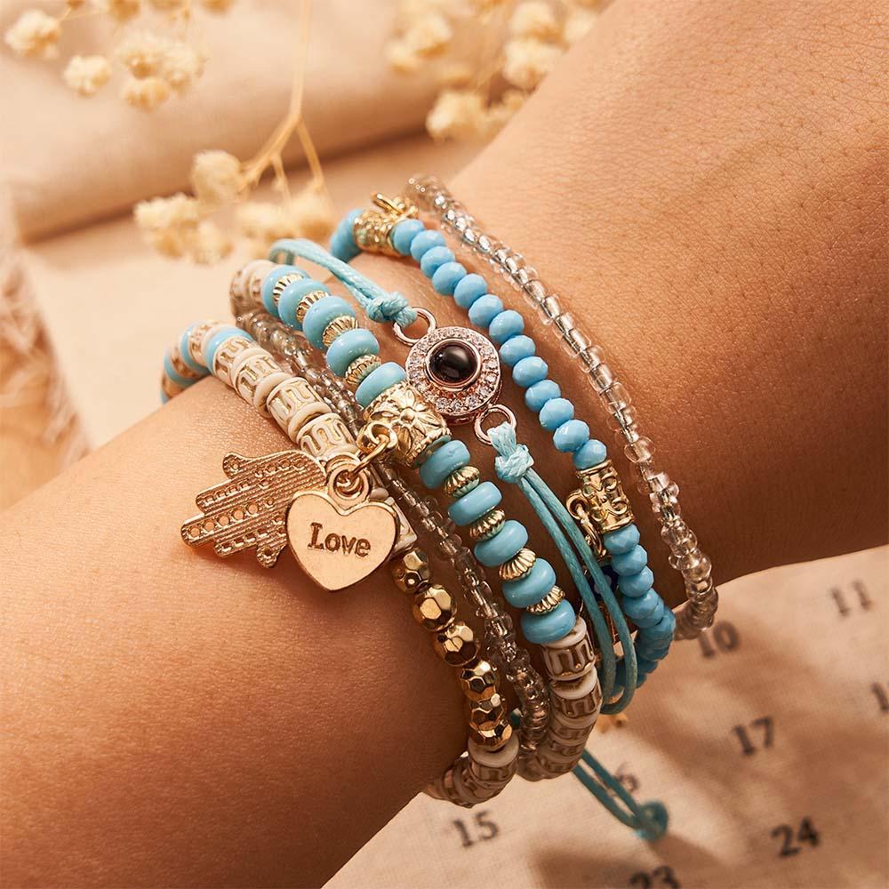 Bracciale Con Proiezione Personalizzato Regalo In Stile Bohemia Per Lei - soufeelit
