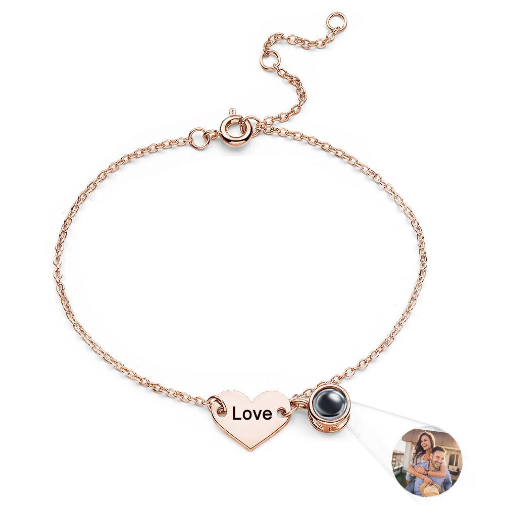 Regalo Di Anniversario A Forma Di Cuore Con Braccialetto Di Proiezione Personalizzato - soufeelit