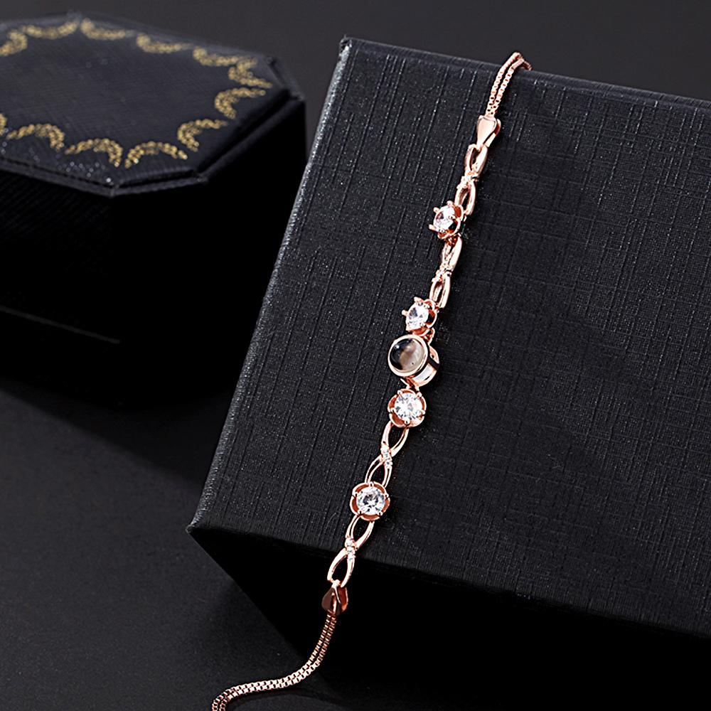 Bracciale Personalizzato Per Proiezione Di Foto Con Diamanti Bellissimo Regalo Per La Mamma. Il Miglior Regalo Per La Festa Della Mamma - soufeelit