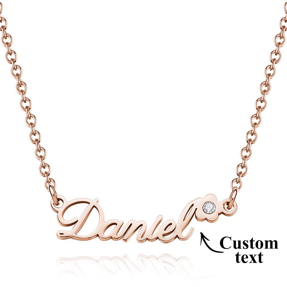 Collana Con Nome Personalizzato Fiore Portafortuna Regali Unici - soufeelit