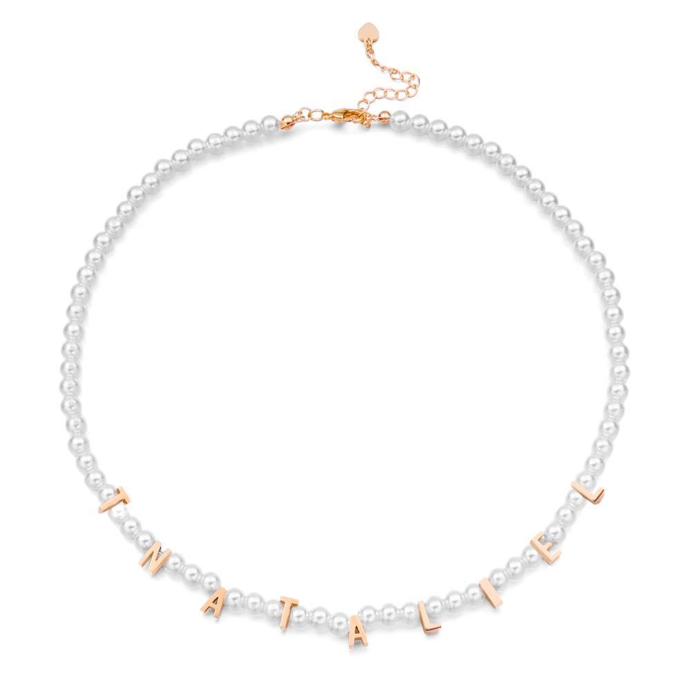 Collana Di Perle Personalizzata Collana Con Nome Personalizzato Regalo Per Lei - soufeelit