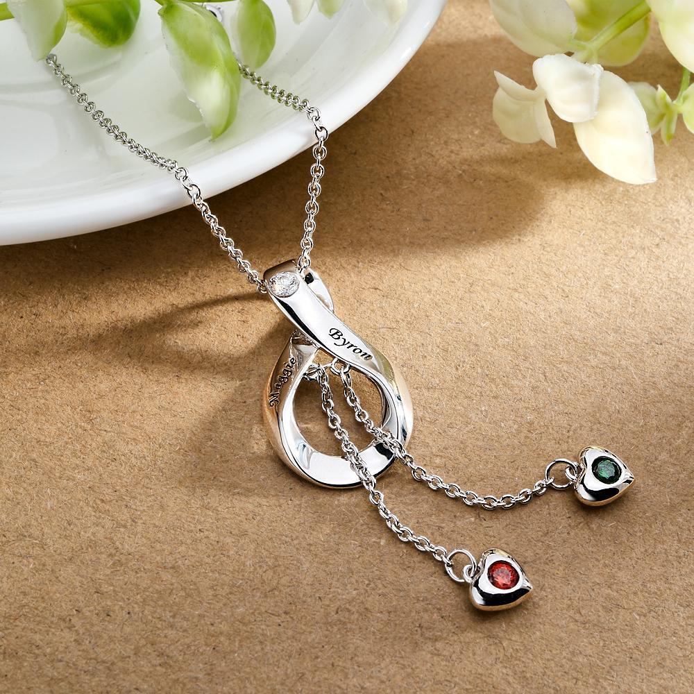Elegante Collana Incisa Con Gioielli Con Pendente A Forma Di Cuore Per Lei - soufeelit