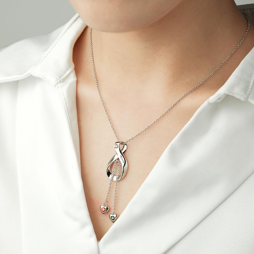 Elegante Collana Incisa Con Gioielli Con Pendente A Forma Di Cuore Per Lei - soufeelit
