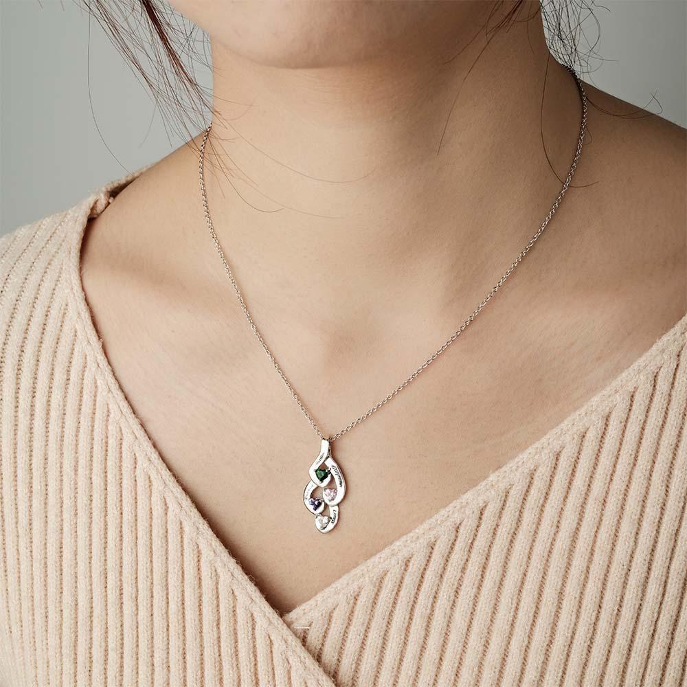 Collana Con Pietre Portafortuna A Forma Di Cuore Con Spago Inciso, Gioielli Colorati Per Le Donne - soufeelit