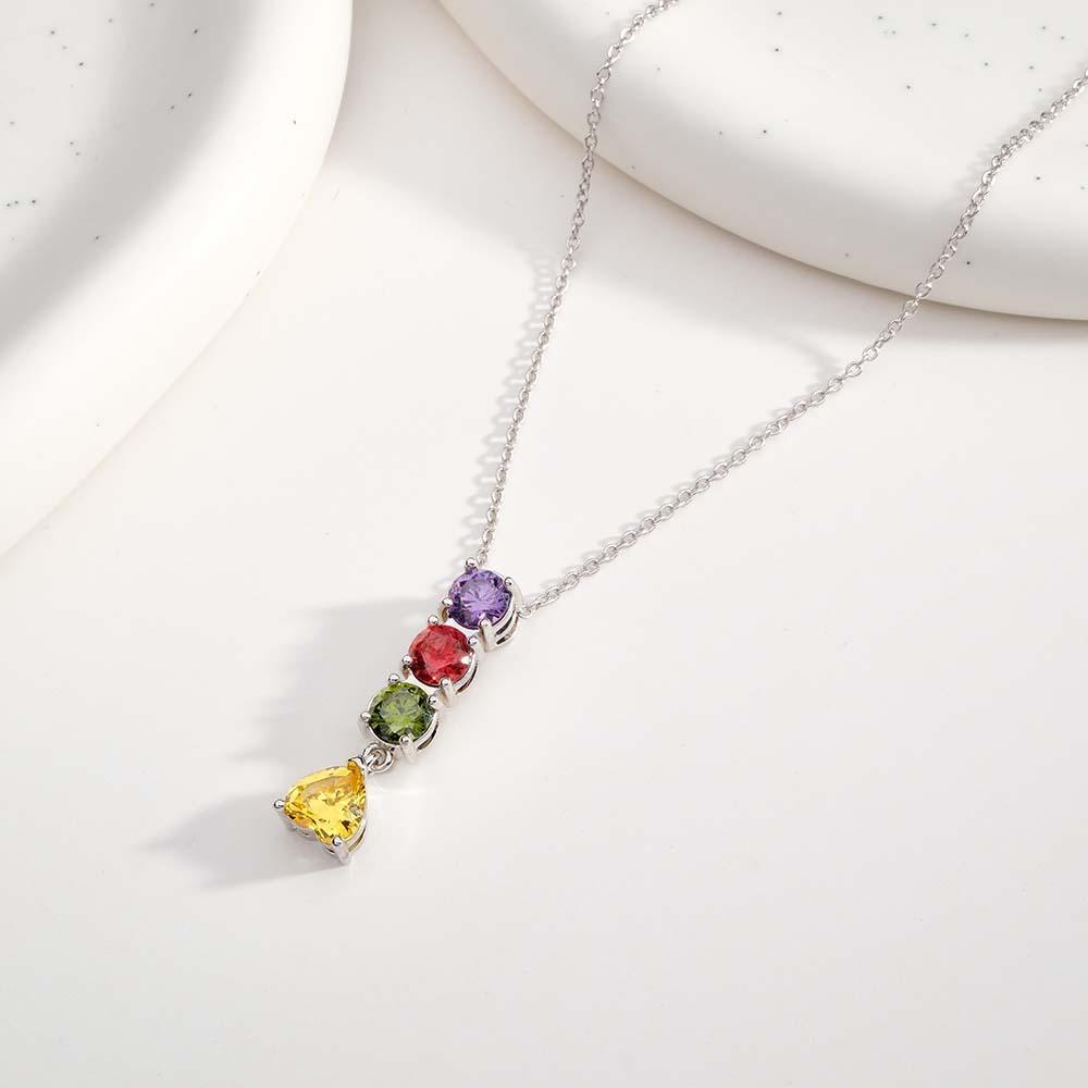 Affascinante Collana Combinata Con Pietre Portafortuna E Un Pendente Con Pietre Portafortuna A Forma Di Cuore. Regali Di San Valentino - soufeelit