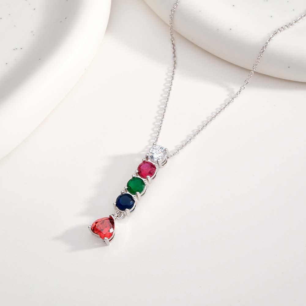 Affascinante Collana Combinata Con Pietre Portafortuna E Un Pendente Con Pietre Portafortuna A Forma Di Cuore. Regali Di San Valentino - soufeelit