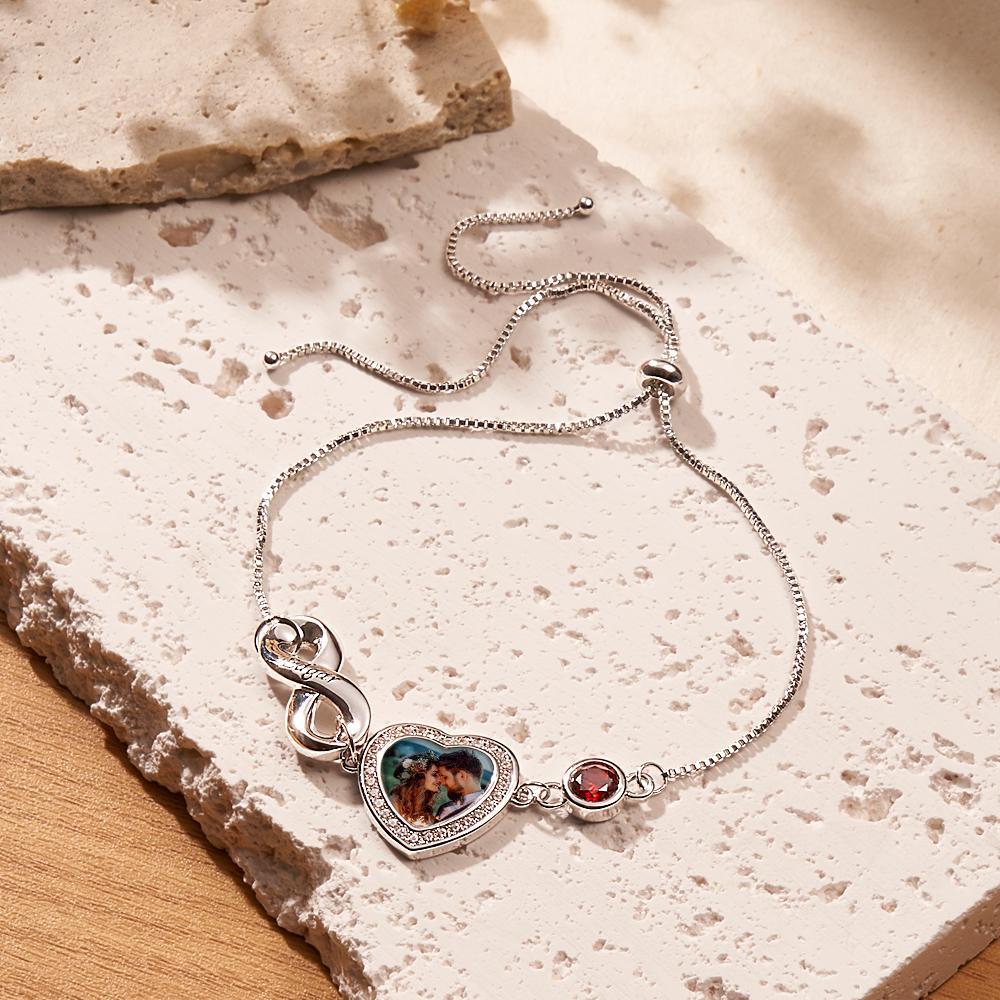 Bracciale Portafortuna Con Foto Personalizzata Con Testo Bracciale Regolabile Regali Per Le Donne - soufeelit