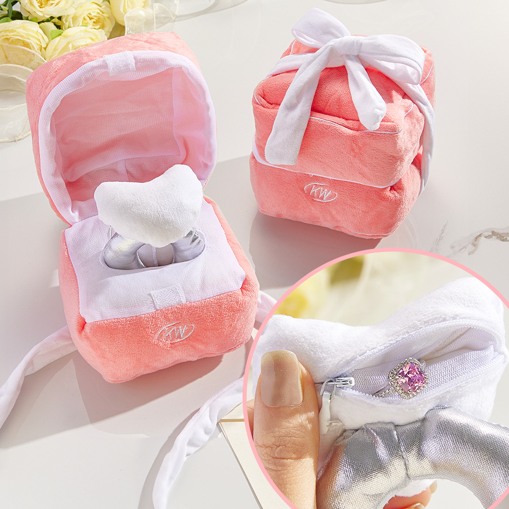 Anello Regolabile Di Amore Creativo Con Scatola Di Peluche Anello Di Coppia Regalo Divertente Proponi Memoria Regalo Di San Valentino Per Lei - soufeelit