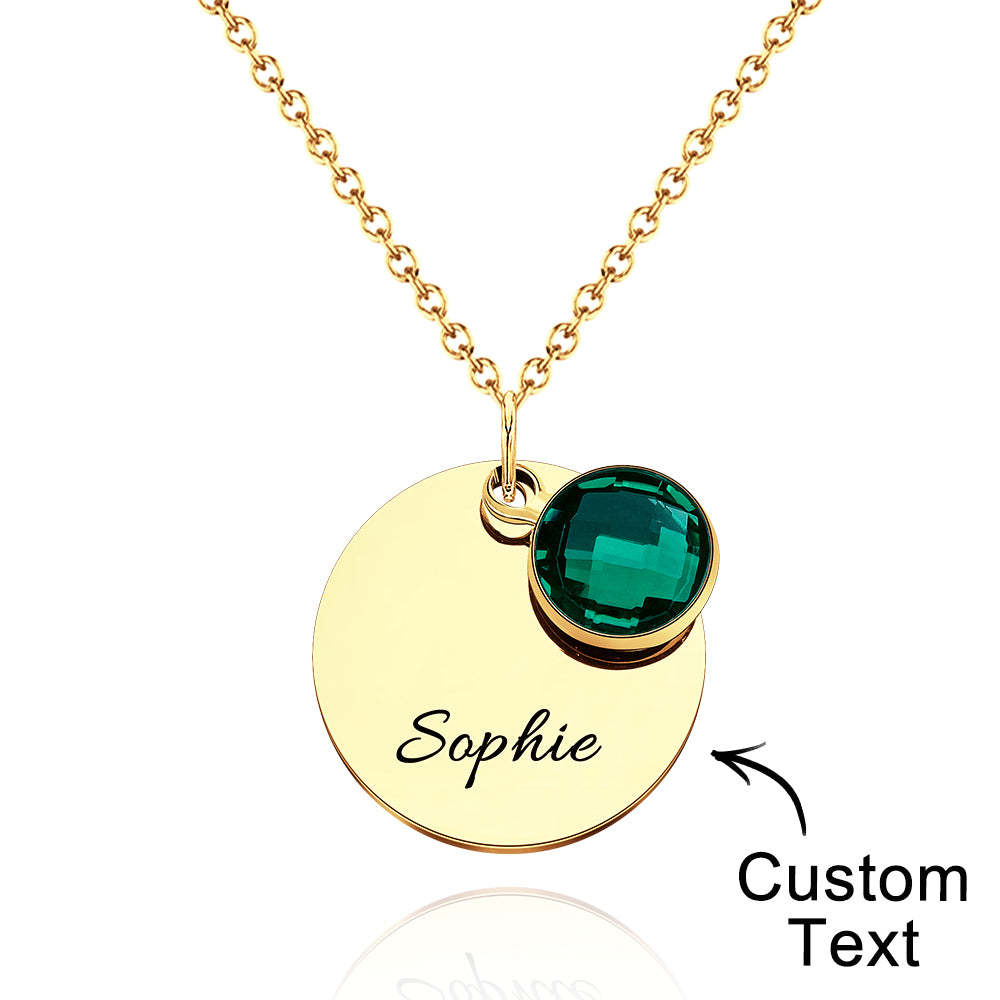Collana Con Pietra Portafortuna Incisa Personalizzata, Regali Romantici Per La Fidanzata - soufeelit