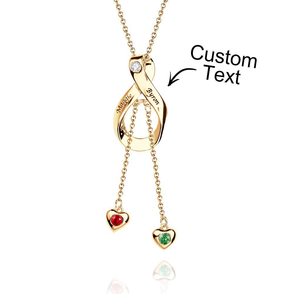 Elegante Collana Incisa Con Gioielli Con Pendente A Forma Di Cuore Per Lei - soufeelit
