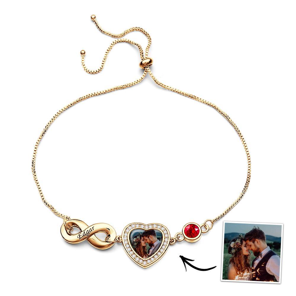 Bracciale Portafortuna Con Foto Personalizzata Con Testo Bracciale Regolabile Regali Per Le Donne - soufeelit