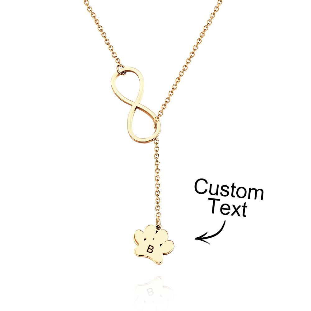 Collana Personalizzata Con Stampa Della Zampa E Lettera Collana Con Iniziali Per Amante Degli Animali Domestici - soufeelit