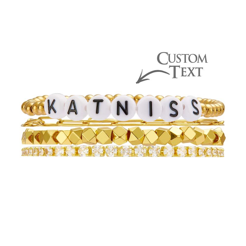 Bracciale Con Nome Personalizzato Regalo In Metallo Stile Boemia - soufeelit