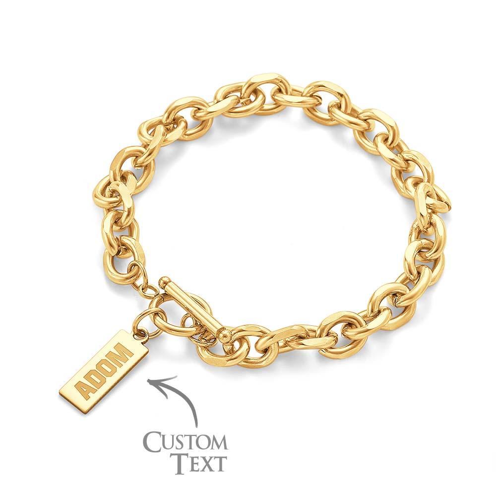 Bracciale Da Uomo Con Catena Portacavi Personalizzata Testo Inciso Regalo Per La Festa Del Papà Bracciale In Acciaio Inossidabile Regalo Per Un Amico - soufeelit
