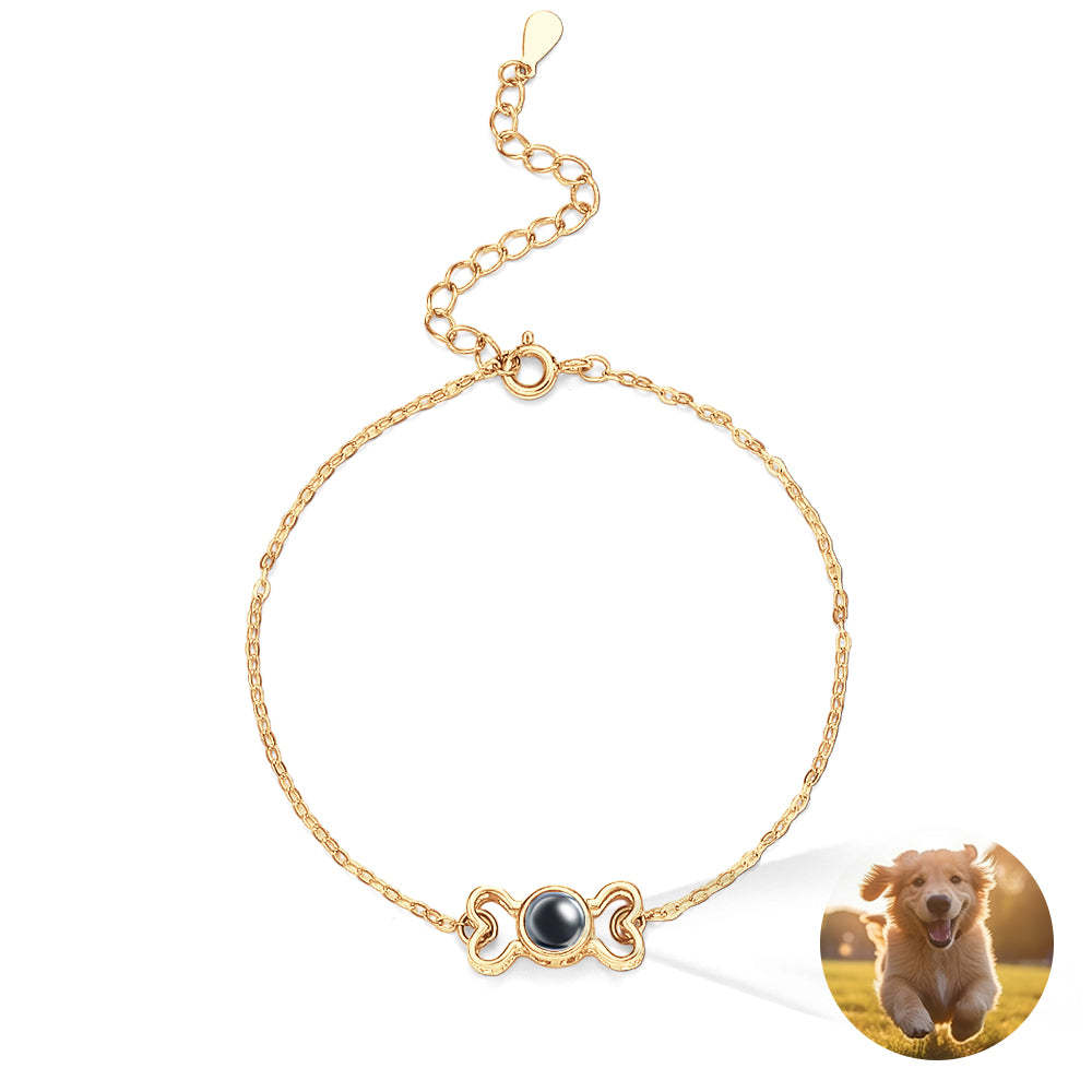 Bracciale Con Proiezione Personalizzato Regalo Carino In Osso Per Lei - soufeelit