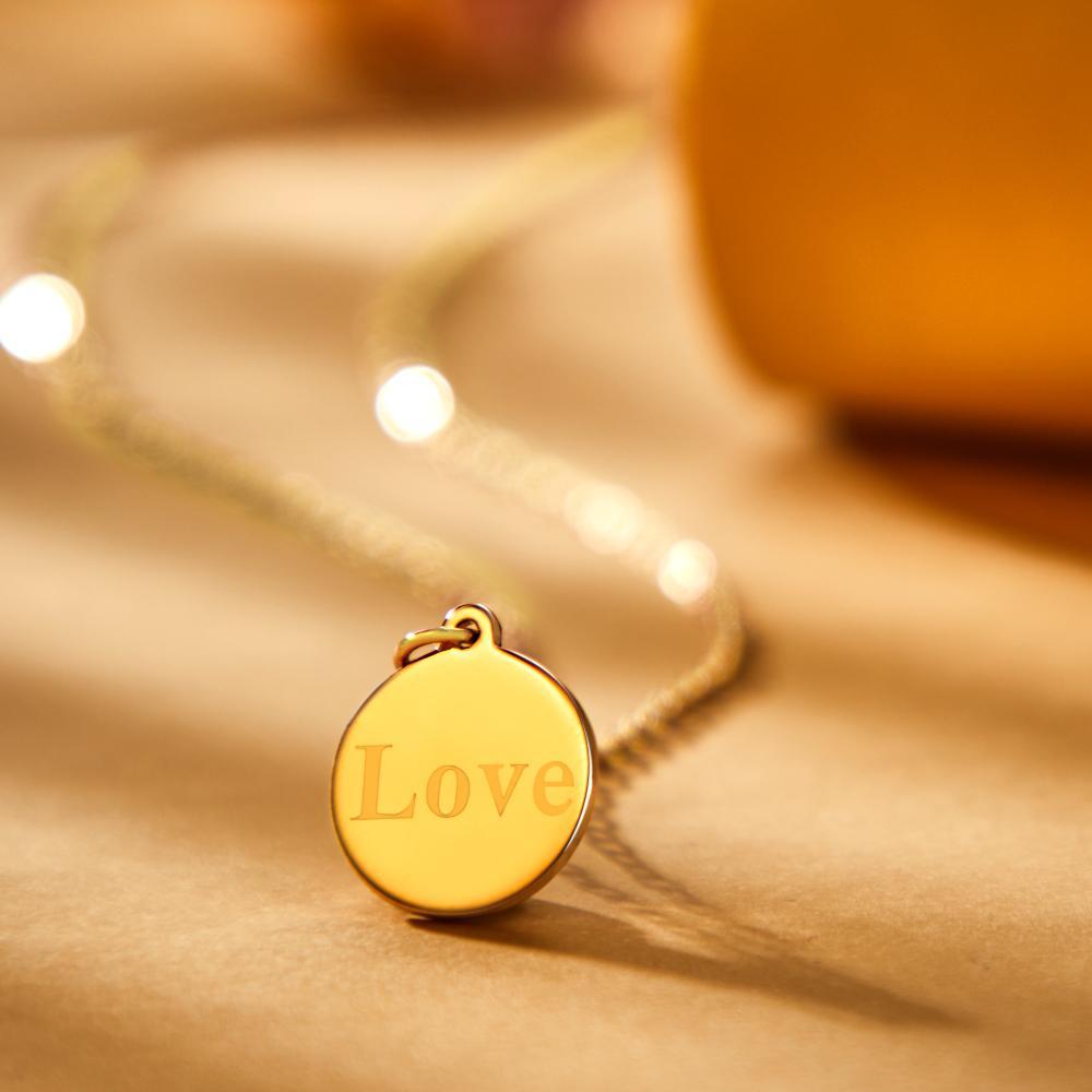 Regali Di Confessione Di Coppia Con Proiezione Di Collana Incisa Personalizzata - soufeelit