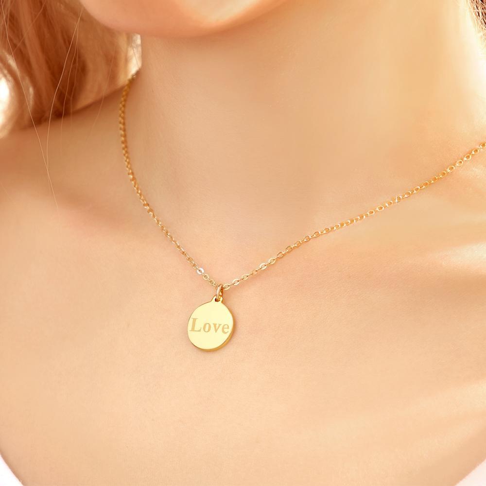 Regali Di Confessione Di Coppia Con Proiezione Di Collana Incisa Personalizzata - soufeelit