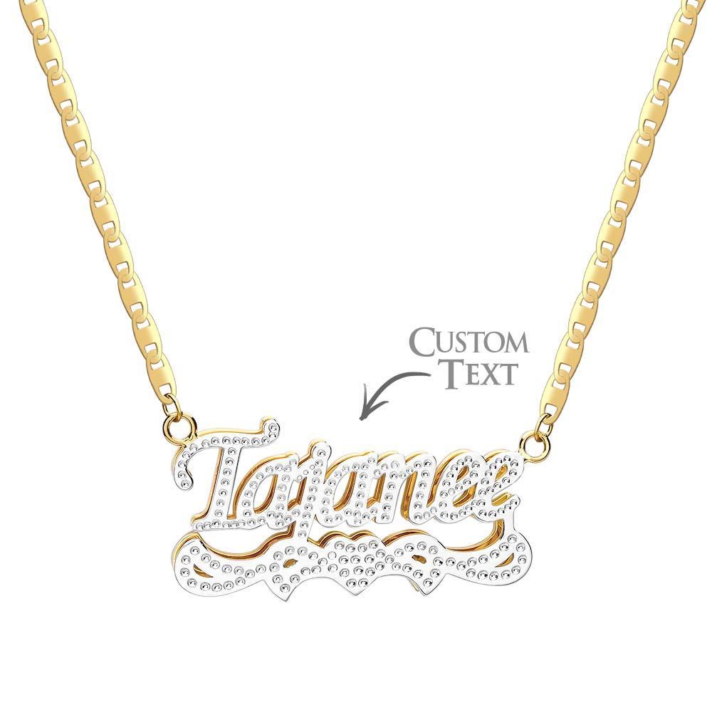 Collana Con Nome Personalizzato Collana Con Decorazione A Cuore In Metallo Scintillante Regali Per Uomo - soufeelit