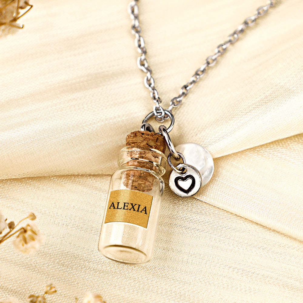 Bottiglia Portaoggetti Per Collana Incisa Personalizzata Ultima Commemorazione Regali Unici - soufeelit