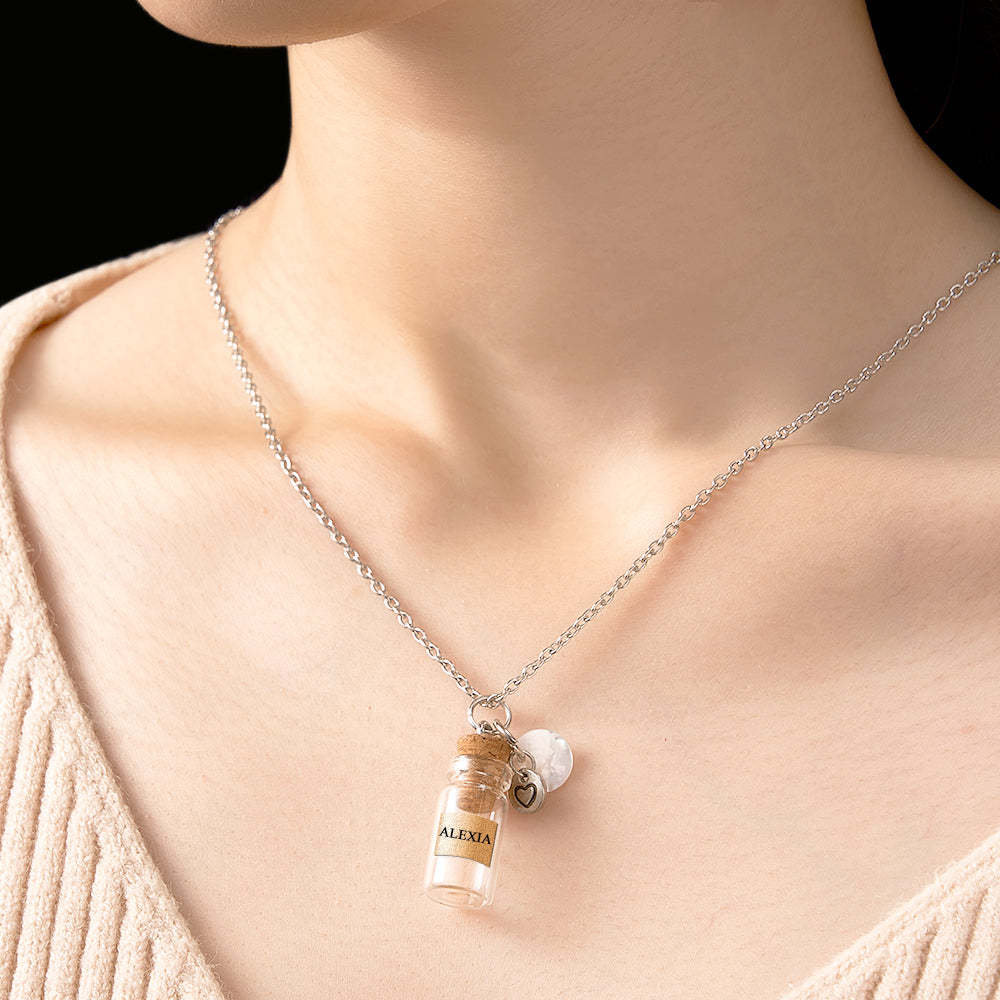 Bottiglia Portaoggetti Per Collana Incisa Personalizzata Ultima Commemorazione Regali Unici - soufeelit