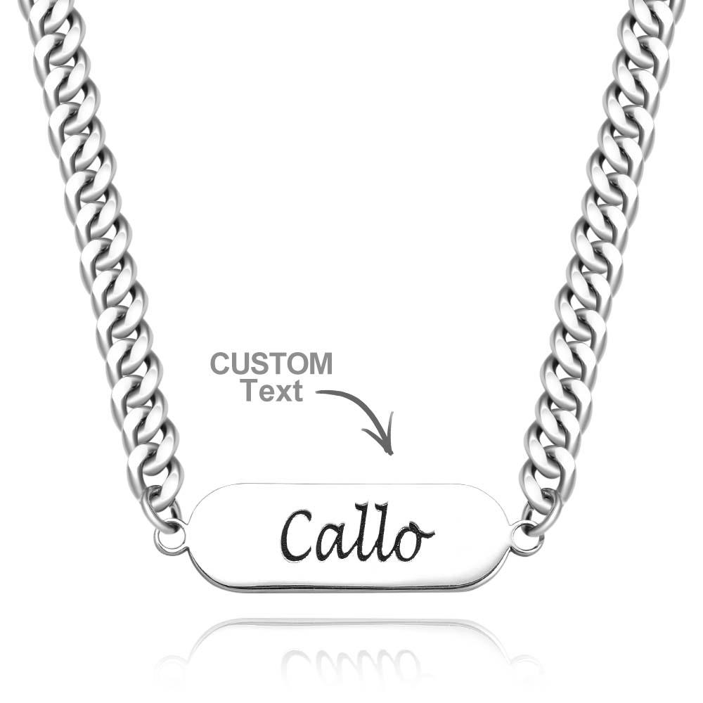 Collana Con Nome Personalizzato Collana Con Catena A Maglie Cubane Vintage Personalizzata, Regalo Per Uomini E Donne - soufeelit