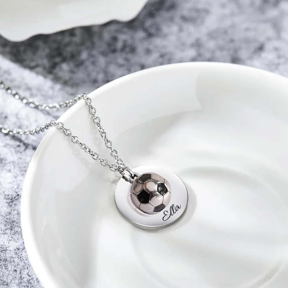 Collana Con Incisione Personalizzata Calcio Sport Regali Creativi