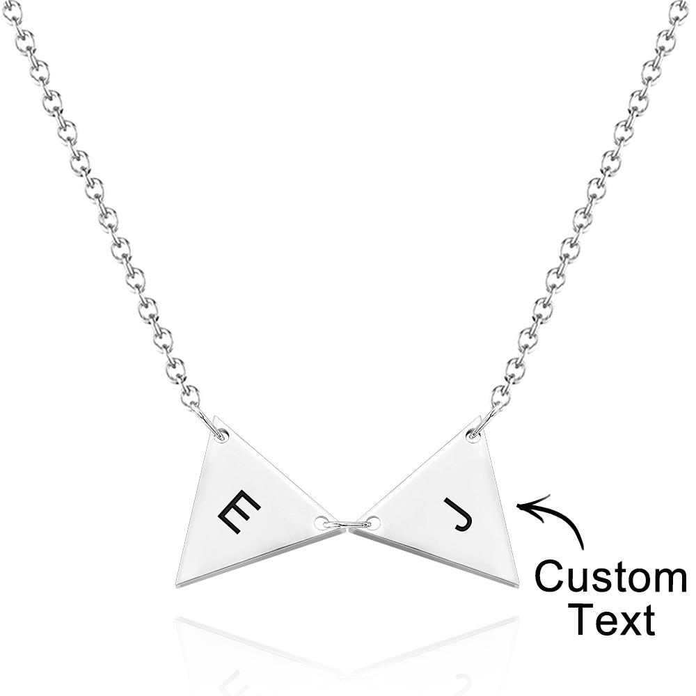 Collana Con Triangolo Iniziale Personalizzato Tag Triangolo Regalo Per Damigella D'onore Regalo Di Nozze Regali Di Compleanno Per I Migliori Amici Per Lei - soufeelit