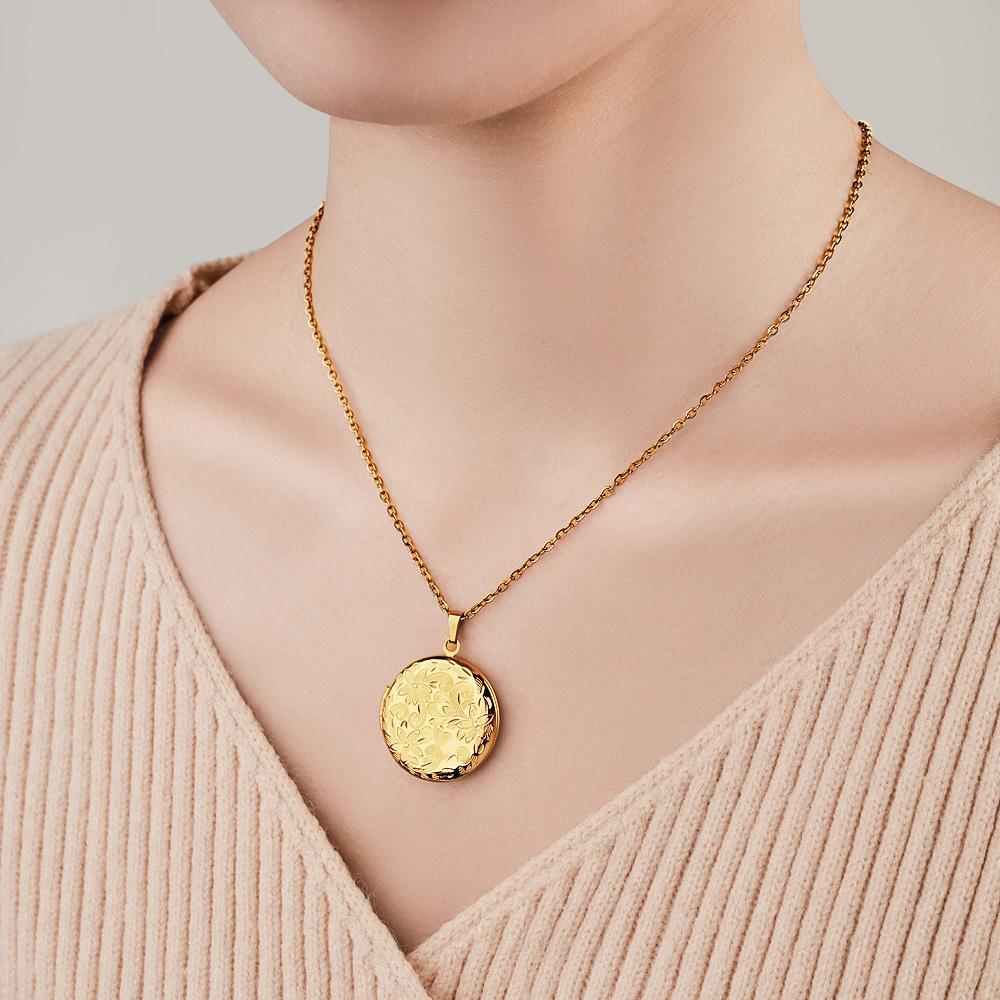 Medaglione Personalizzato Con Fiore Di Nascita Combinato, Regalo Con Foto Di Famiglia, Medaglione Inciso, Gioiello Unico, Regalo Per La Mamma - soufeelit