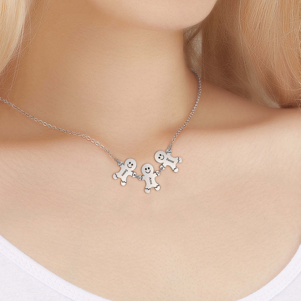Collana Da Uomo Di Pan Di Zenzero Con Nome Personalizzato, Regalo Di Natale - soufeelit