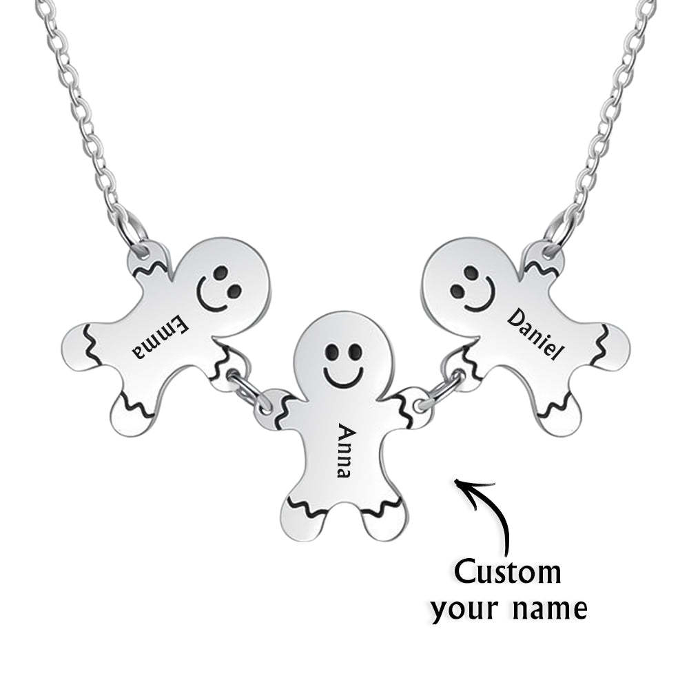 Collana Da Uomo Di Pan Di Zenzero Con Nome Personalizzato, Regalo Di Natale - soufeelit