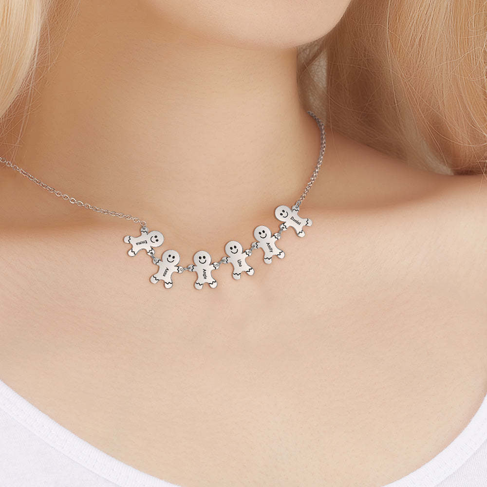 Collana Da Uomo Di Pan Di Zenzero Con Nome Personalizzato, Regalo Di Natale - soufeelit