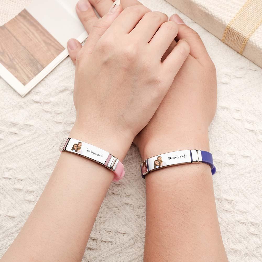 Braccialetti Con Foto A Colori Personalizzate, Regali Per Coppie Dolci - soufeelit