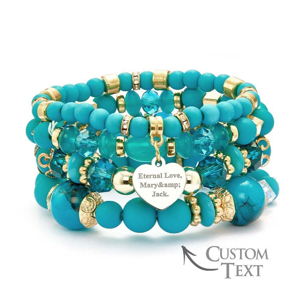 Bracciale Inciso Personalizzato In Stile Bohémien, Regalo Squisito Per Ragazza - soufeelit