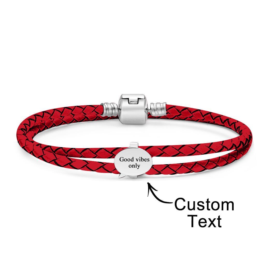 Bracciale In Pelle Incisibile Accessori Per Fumetti Personalizzati Regali Di Gioielli Per Lei - soufeelit