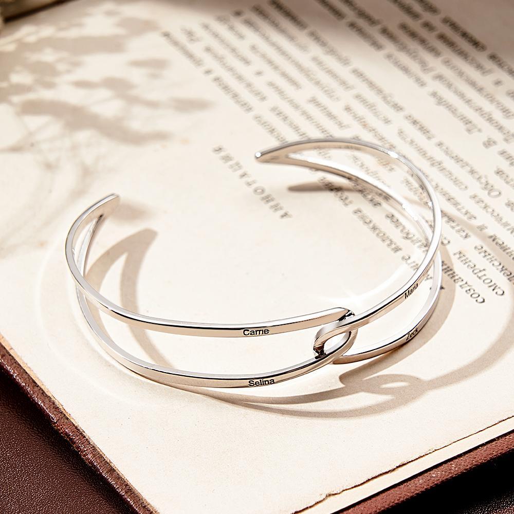 Polsino Regolabile Personalizzato Bracciale Per Coppia Regalo Gioielli Personalizzati Compleanno Damigella D'onore Per Lei - soufeelit