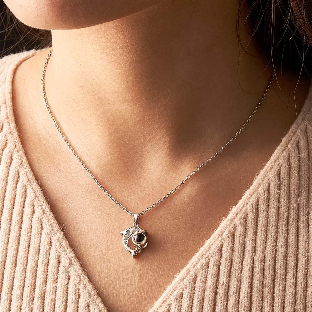 Collana Personalizzata Per Proiezione Di Foto Regali Squisiti Con Delfini Creativi - soufeelit