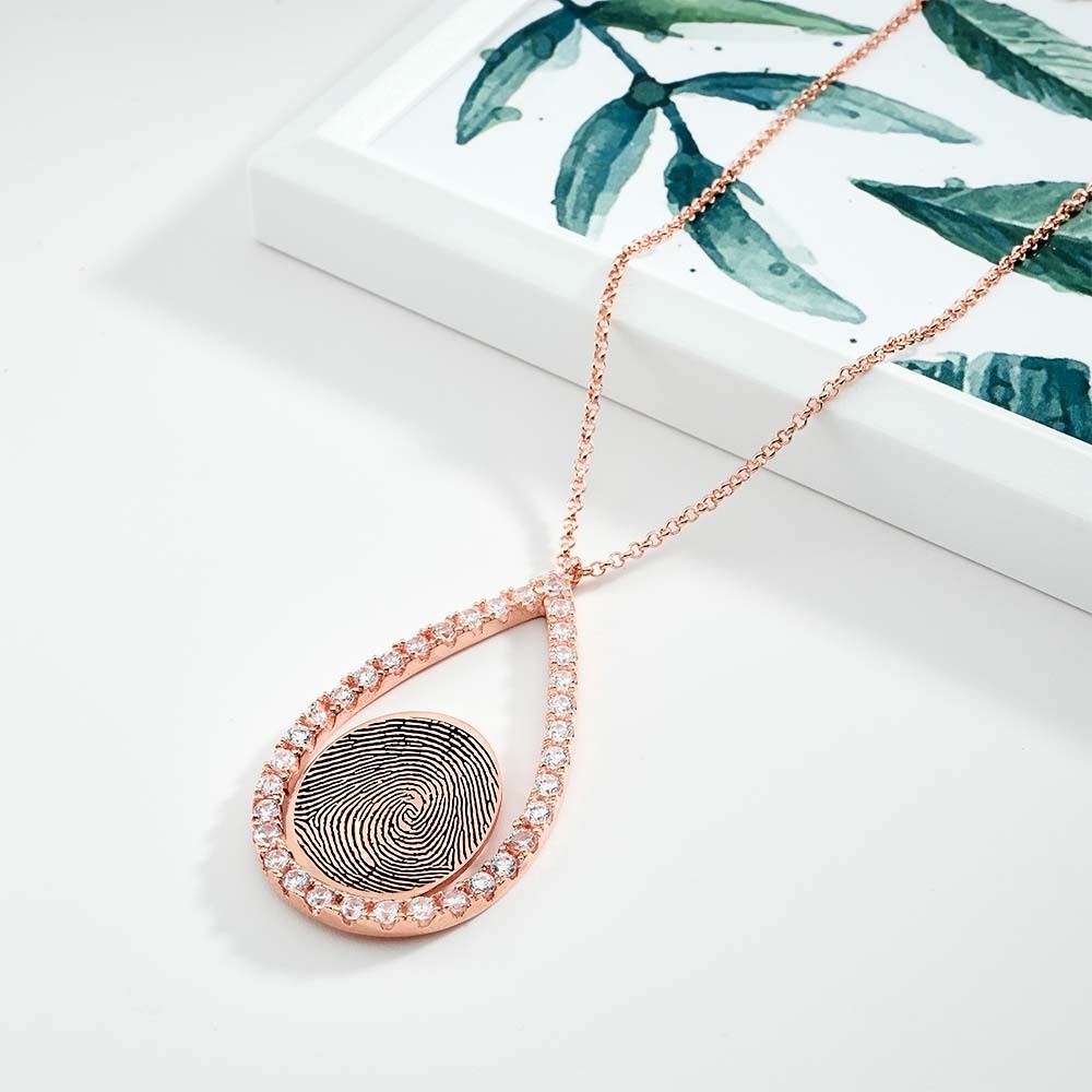 Collana Personalizzata Con Impronte Digitali Regali Commemorativi Personalizzati Con Gioielli Con Impronte Digitali - soufeelit