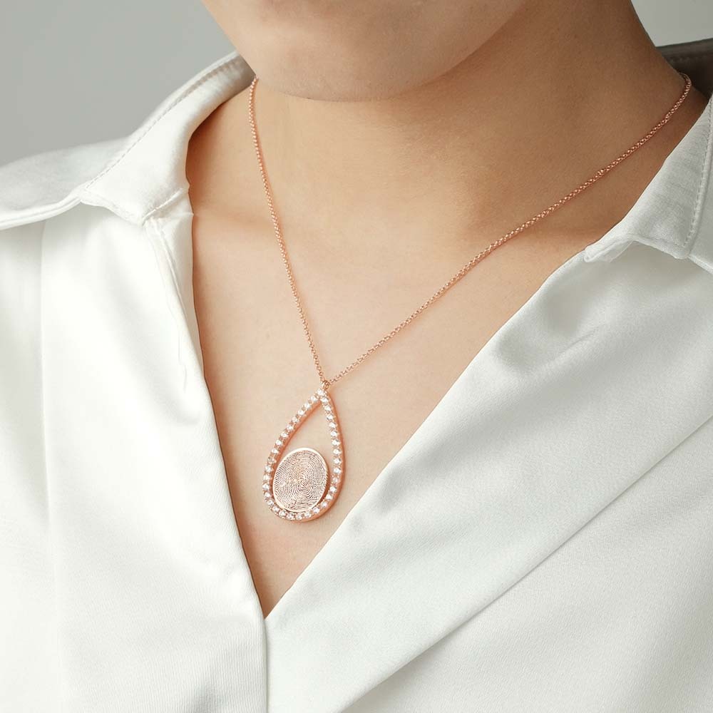 Collana Personalizzata Con Impronte Digitali Regali Commemorativi Personalizzati Con Gioielli Con Impronte Digitali - soufeelit