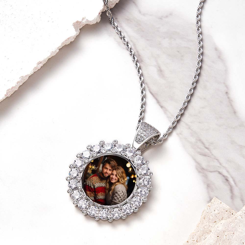 Collana Con Foto Hip Hop Esagera Regali Di Gioielli Con Ciondolo Ghiacciato Per Gli Uomini - soufeelit