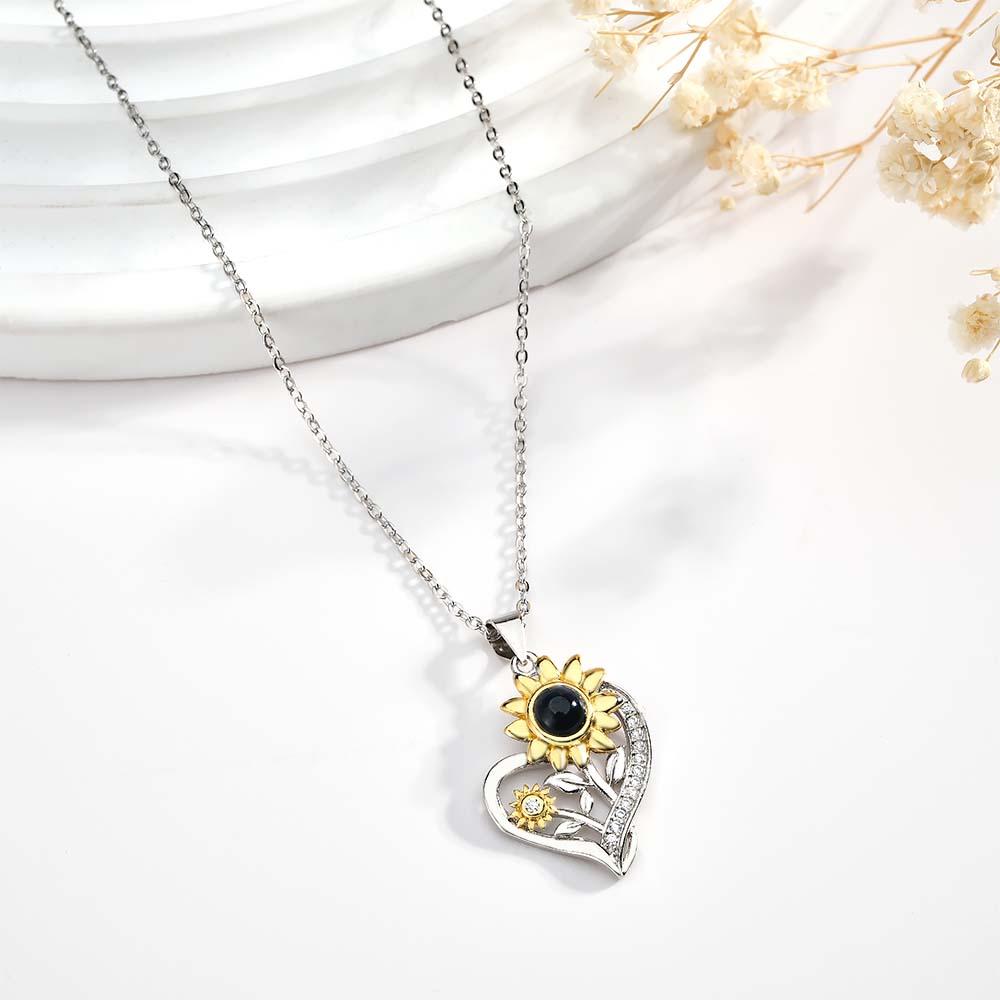 Collana Con Proiezione Personalizzata Sei Il Mio Regalo Di Coppia Di Girasoli Del Sole - soufeelit