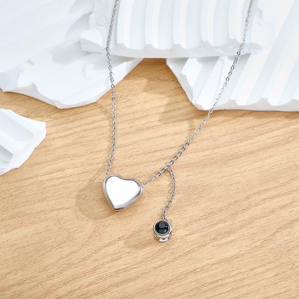 Collana Con Proiezione Personalizzata, Ciondolo A Forma Di Cuore, Regalo Di Moda Per Lei - soufeelit