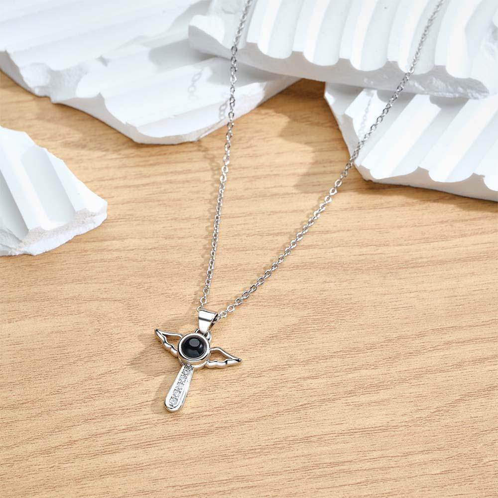 Collana Con Proiezione Personalizzata Ali D'angelo Regalo Romantico Per Lei - soufeelit