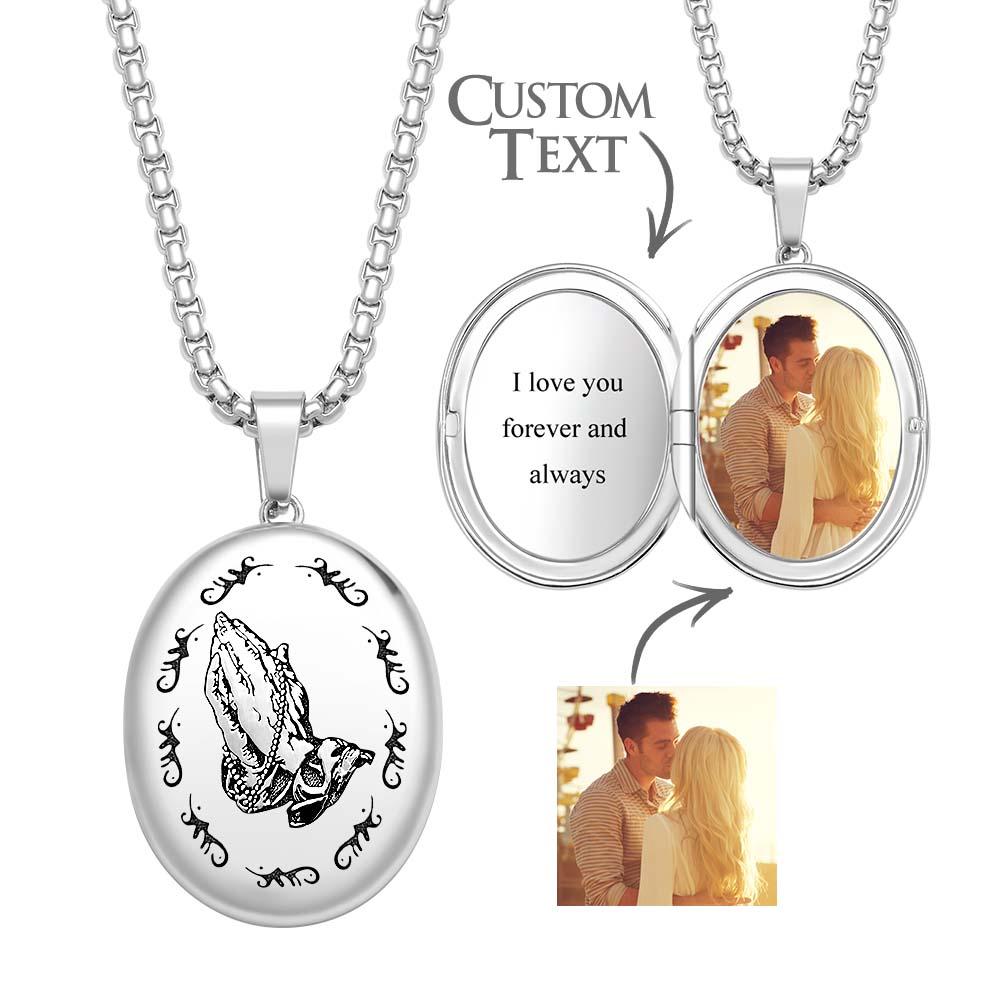 Collana Con Medaglione Con Foto Personalizzata Collana Con Amuleto Di Preghiera Con Incisione Personalizzata Gioielli Per Uomini E Donne - soufeelit