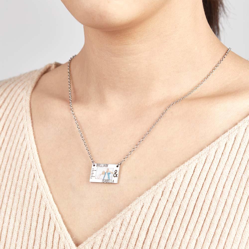 Collana Personalizzata Con Parole E Foto Intagliate. Regalo Romantico Creativo Per La Collana Del Festival Di Famiglia Degli Amanti Di San Valentino - soufeelit
