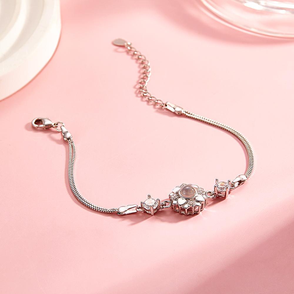 Bracciale Con Proiezione Di Foto Personalizzato Fiore Regali Commemorativi Romantici Per La Fidanzata - soufeelit