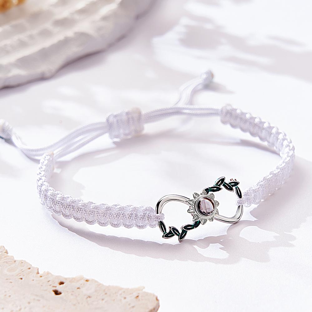 Bracciale Con Proiezione Personalizzata Regalo Di Coppia Con Trama D'amore Infinito