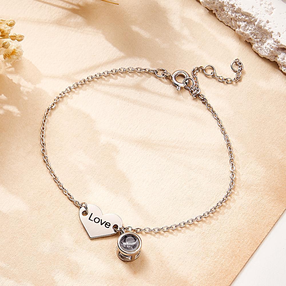 Regalo Di Anniversario A Forma Di Cuore Con Braccialetto Di Proiezione Personalizzato - soufeelit